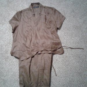 Valerie Stevens 100% Linen Pantsuit